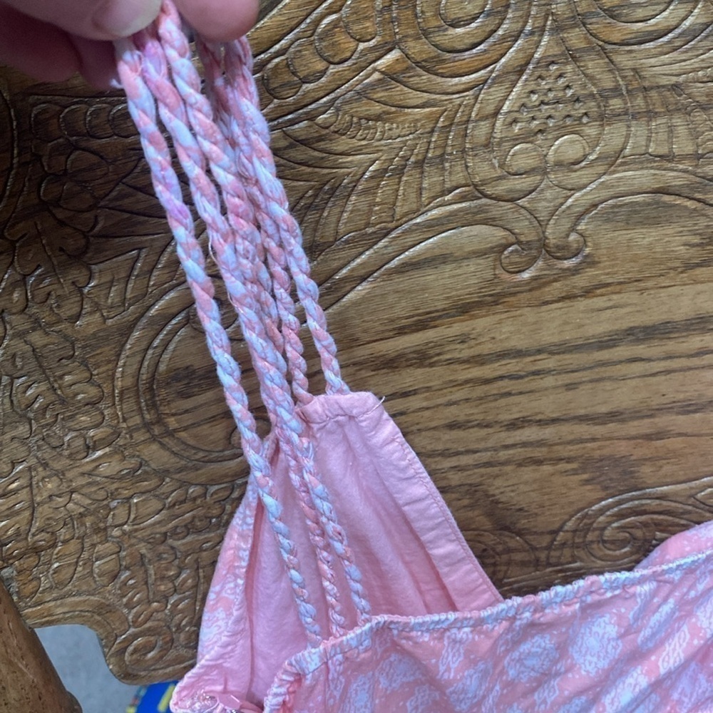 2/$20 Romy Sleeveless Strappy V-Neck Top Medium Summer Feminine Coquette - Picture 2 of 8